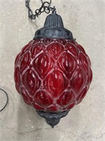 Cherry Red Swag Lamp