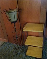 Plant stand and metal shelf