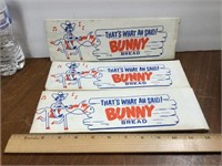 (3) Vintage Bunny Bread Paper Hats