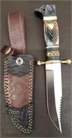 New Chipaway Cutlery 10" Hunting Knife. Carved &