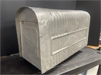 Classic metal mailbox. No flag. Approx. 23.5” x