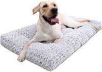 Grey Anti-Slip Washable Plush Dog Bed A18