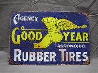 New Old Stock Goodyear Rubber Tires Display Sign