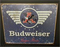 Metal Anheuser-Bush Budweiser Vintage-look Sign