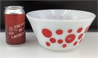 *Bol Federal Glass red polka dots, vintage