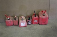 (6) Assoroted Gas Cans