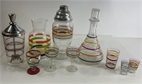 Vintage Striped Decanters & More