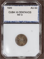 1920 10C CUBA CENTAVO AU50 PCI KM12