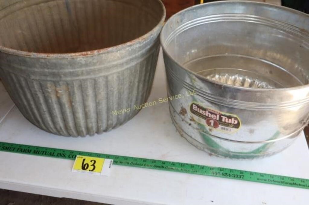 2 Bushel Tubs- 1 vintage