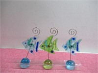 Glass Fish Paper Holders