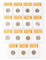 LOT OF 15 SGS GRADED QUARTERS STATE TERRITORIES