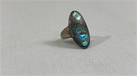 Ladies .925 silver Abalone Ring