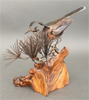 Norman Brumm Bird on Branch Sculpture