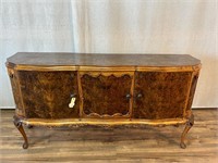 Vintage Burl Walnut Credenza