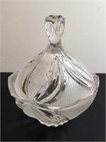 Covered Crystal Dish Yugoslavia Cci Crystal Clear