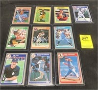 1985 Fleer 11 Cards w/ Cases