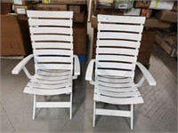 Pr Of Used Heavy Duty Adjustable Lawn Chairs