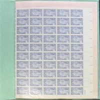 US Stamps Mint Sheets, 19 full sheets and 4 part
