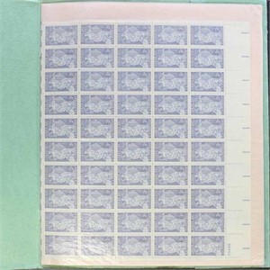 US Stamps Mint Sheets, 19 full sheets and 4 part