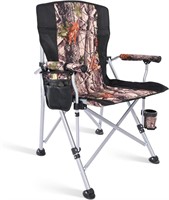 Folding Camping Chair  Camo  330lbs Support