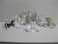 Assorted Figurines & Decor Some Chips & Loss