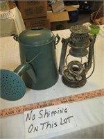 2pc Vintage Kerosene Lantern & Watering Can