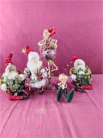 Vintage Santa's , elf, fairy