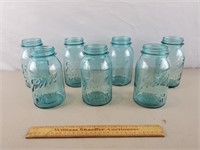 Vintage Blue Canning Jars