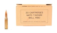 7.62 NATO BALL M80 VINTAGE AMMUNITION PMC