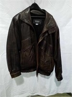 Leather coat with Fermin Janesville label size XL