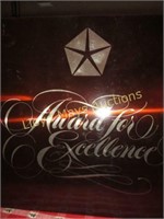 Chrysler "Award For Excellence" Vintage Metal Sign