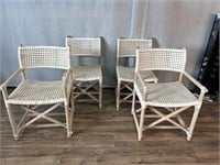4pc La Cor Kevin Dining Chairs: 2 Captain, 2 Side