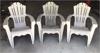 3 - Adirondack chairs .. composite/stackable