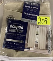2-2pk blackout curtains marks ivory