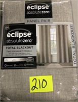 2-2pk blackout curtains max taupe