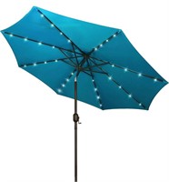 Blissun 9 ft Solar Umbrella 32 LED Lighted