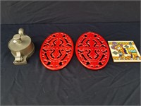 Very Nice Kitchen Lot with Pair Of Trivets