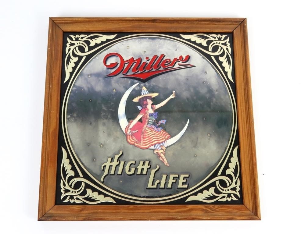 VINTAGE MILLER HIGH LIFE MIRROR