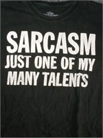 Funny / sarcastic tee, size large