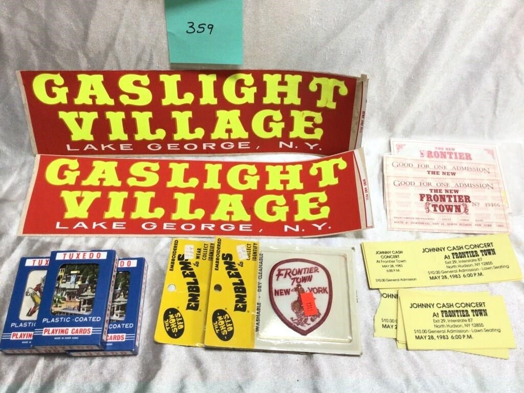 old Johnny Cash tickets+ theme park items