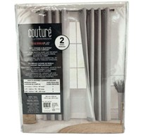 Blackout Insulated Curtain 2 Panels 104"x90" Grey