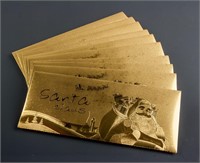 24k Gold Foil 'Santa Claus' Envelopes RV$200
