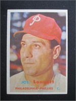 1957 TOPPS #241 JOE LONNETT PHILLIES VINTAGE