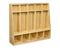 Amazon Basics Coat Locker, 5-Section with Bench,