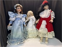 Red White Blue Porcelain Dolls