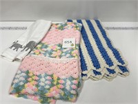 Vintage Hand Crocheted Baby Blankets