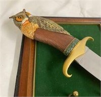L238- Lord Of The Night Owl Knife with Plaque