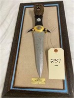 L237- Crow Bear Knife with Plaque