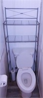 Over toilet metal storage rack, 23" x 11" x 64" -