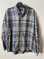 Vintage Flannel Plaid Button Up Shirt